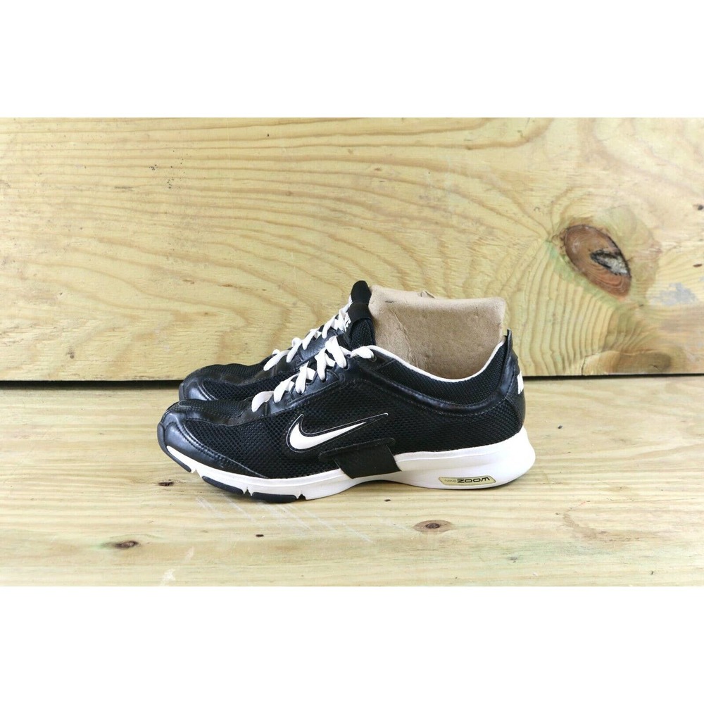 Nike Zoom Trainer Sneakers Womens 10 Black White Athletic Retro 2008 Running